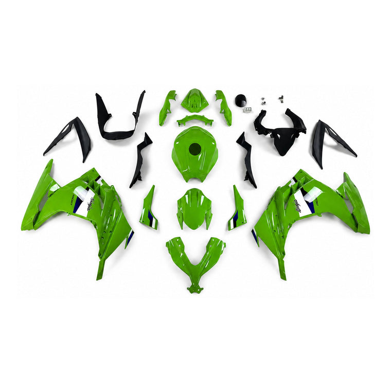 NT Fairing Fit for Kawasaki 2013-2017 EX300 N106- Green White Black | ABS Injection, US Stock