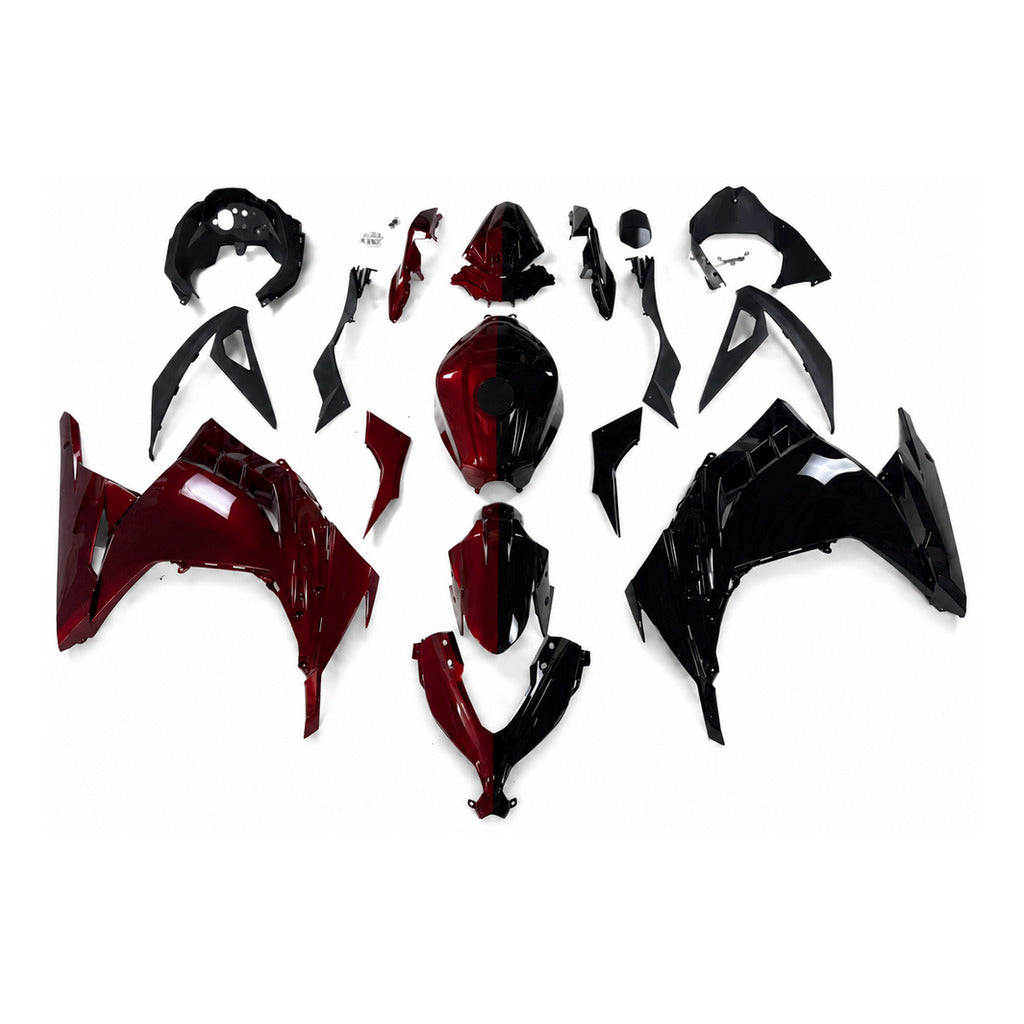 NT Fairing Fit for Kawasaki 2013-2017 EX300 T109- Burgundy Black | ABS Injection - 1
