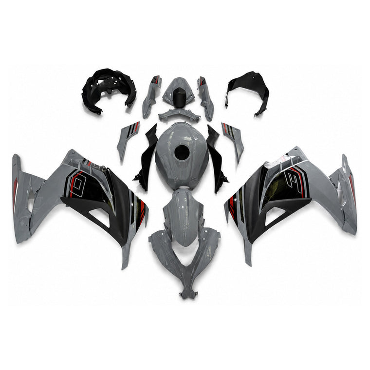 NT Fairing Fit for Kawasaki 2013-2017 EX300 T112- Gray Black Red | ABS Injection