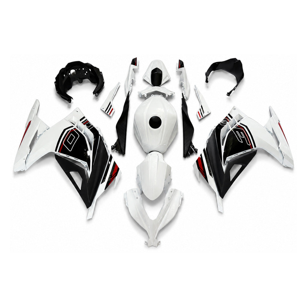 NT Fairing Fit for Kawasaki 2013-2017 EX300 T113- White Black Burgundy | ABS Injection - 1