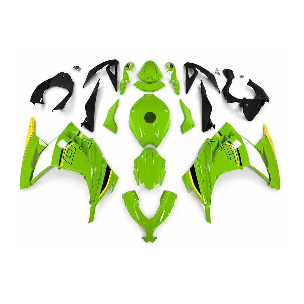 NT Fairing Fit for Kawasaki 2013-2017 EX300 T146- Green Black | ABS Injection - 1