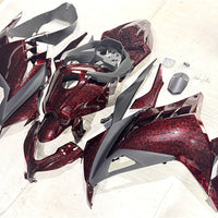 NT Aftermarket Injection ABS Plastic Fairing Fit for EX300 2013-2017 Red Forged Carbon Fiber Look S06