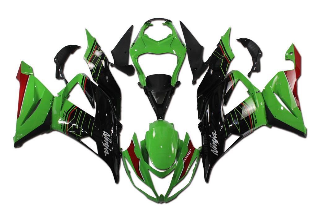 NT Fairing Fit for Kawasaki 2013-2018 ZX-6R N044- Green Black | ABS Injection, US Stock