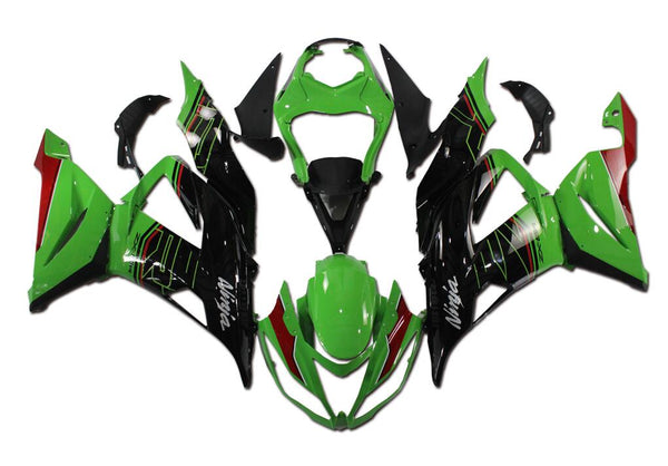 US STOCK NT Aftermarket Injection ABS Plastic Fairing Fit for ZX6R 636 2013-2018 Green Black N044 Available in CA