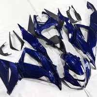 NT Aftermarket Injection ABS Plastic Fairing Fit for ZX6R 636 2013-2018 Blue Forged Carbon Fiber Look with Tank Cover U04