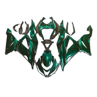 NT Aftermarket Injection ABS Plastic Fairing Fit for ZX6R 636 2013-2018 Green Forged Carbon Fiber Look with Tank Cover U05