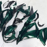 NT Aftermarket Injection ABS Plastic Fairing Fit for ZX6R 636 2013-2018 Green Forged Carbon Fiber Look with Tank Cover U05