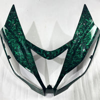 NT Aftermarket Injection ABS Plastic Fairing Fit for ZX6R 636 2013-2018 Green Forged Carbon Fiber Look with Tank Cover U05