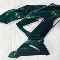 NT Aftermarket Injection ABS Plastic Fairing Fit for ZX6R 636 2013-2018 Green Forged Carbon Fiber Look with Tank Cover U05