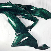 NT Aftermarket Injection ABS Plastic Fairing Fit for ZX6R 636 2013-2018 Green Forged Carbon Fiber Look with Tank Cover U05