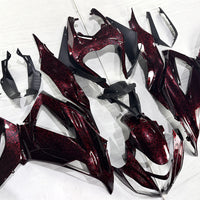 NT Aftermarket Injection ABS Plastic Fairing Fit for ZX6R 636 2013-2018 Red Forged Carbon Fiber Look with Tank Cover U06