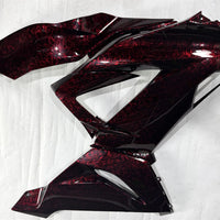 NT Aftermarket Injection ABS Plastic Fairing Fit for ZX6R 636 2013-2018 Red Forged Carbon Fiber Look with Tank Cover U06