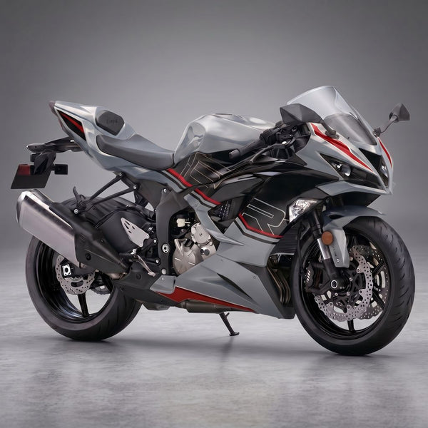 US STOCK NT Aftermarket Injection ABS Plastic Fairing Fit for Kawasaki Ninja ZX6R 636 2013-2018 Nardo Gray Black N076 Available in CA