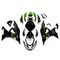 NT Aftermarket Injection ABS Plastic Fairing Fit for  Kawasaki Ninja ZX6R 636 2013-2018  Glossy Black Green N078