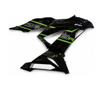 NT Aftermarket Injection ABS Plastic Fairing Fit for  Kawasaki Ninja ZX6R 636 2013-2018  Glossy Black Green N078
