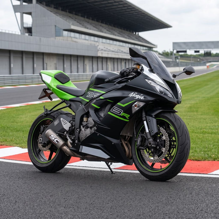 US STOCK NT Aftermarket Injection ABS Plastic Fairing Fit for Kawasaki Ninja ZX6R 636 2013-2018 Matte Black Green N079 Available in CA
