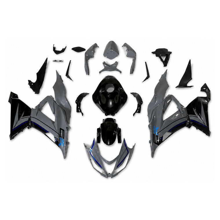 NT Fairing Fit for Kawasaki 2013-2018 ZX-6R N085- Gray Black Blue | ABS Injection