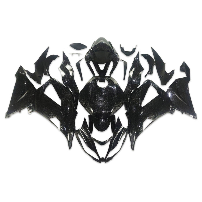 NT Aftermarket Injection ABS Plastic Fairing Fit for ZX6R 636 2013-2018 Forged Carbon Fiber Look with Tank Cover U02