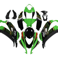 US STOCK NT Aftermarket ABS Plastic Injection Fairing Kit Fit for ZX10R 2016-2020 Green Black N007 Available in CA