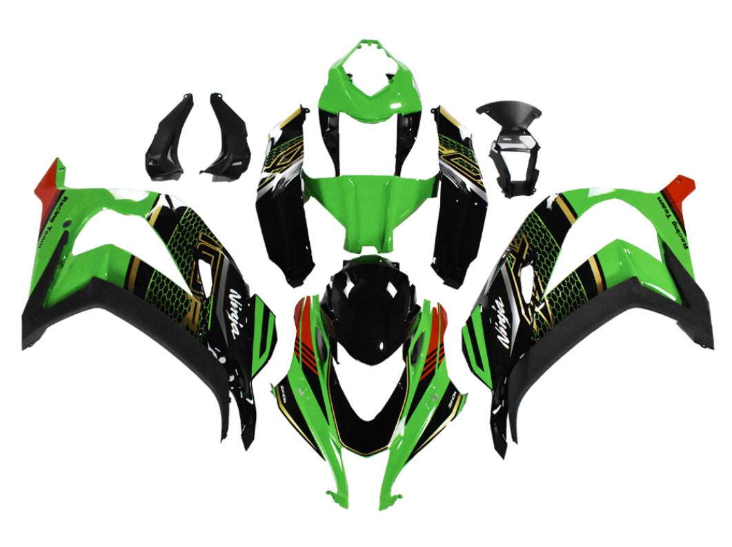 NT Fairing Fit for Kawasaki 2016-2020 ZX-10R N007- Green Black | ABS Injection