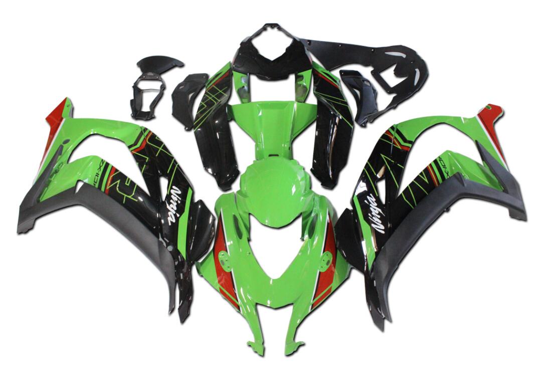 NT Fairing Fit for Kawasaki 2016-2020 ZX-10R N024- Green Black | ABS Injection, US Stock