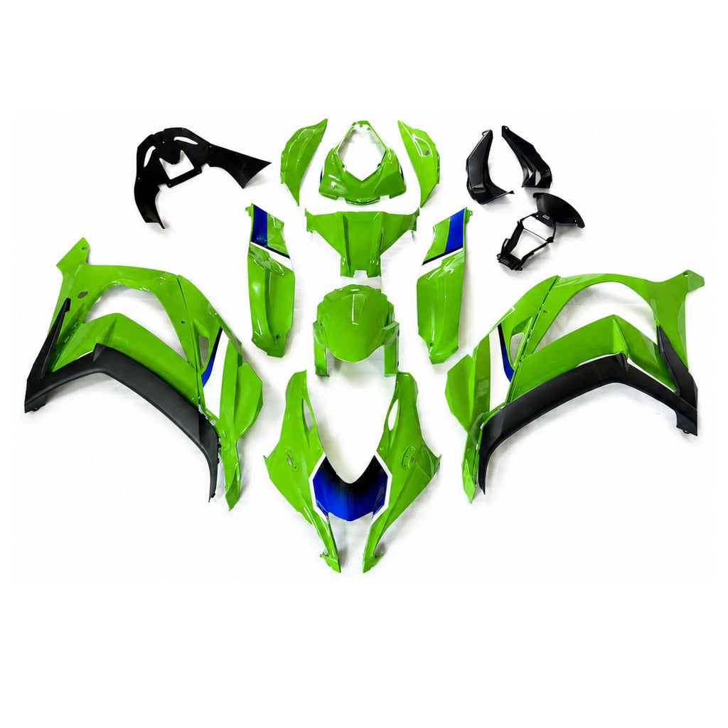 NT Fairing Fit for Kawasaki 2016-2020 ZX-10R N076- Green Blue Black | ABS Injection - 1