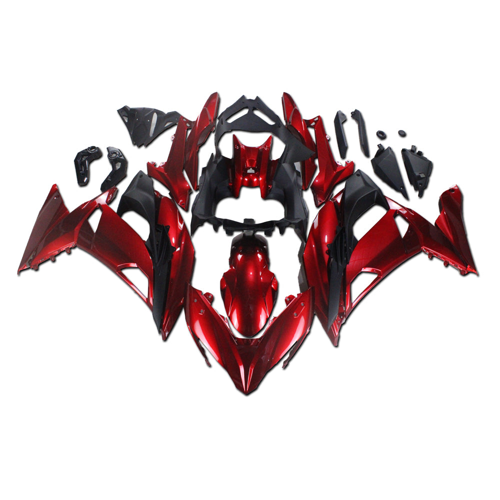 NT Aftermarket ABS Plastic Fairing Fit for EX650R 2017-2019 Red Black N031