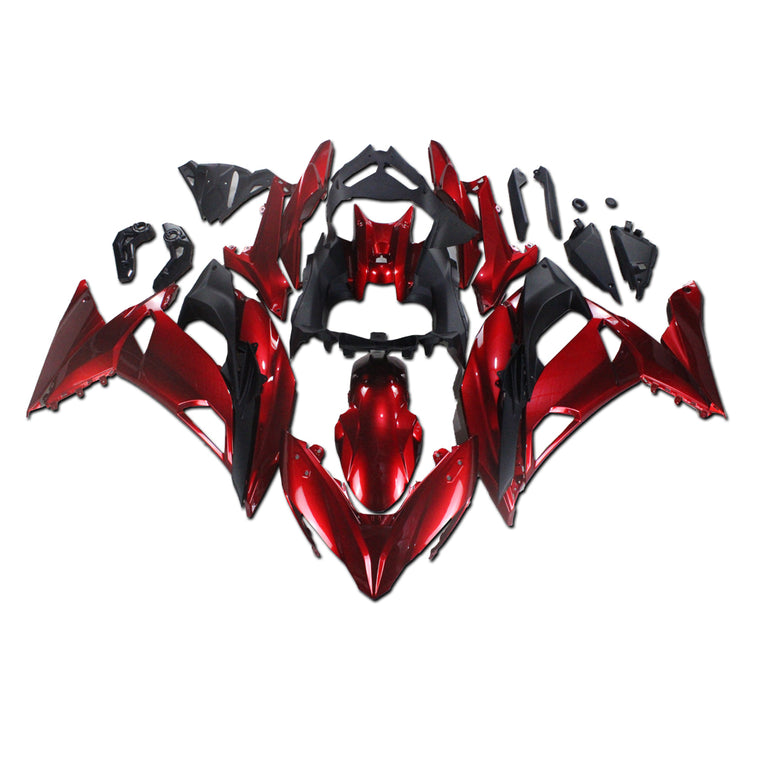 NT Aftermarket ABS Plastic Fairing Fit for EX650R 2017-2019 Red Black N031