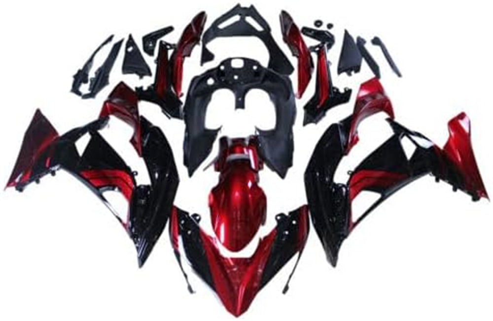 US STOCK NT Aftermarket ABS Plastic Fairing Fit for EX650R 2017-2019 Black Red N044 Available in CA