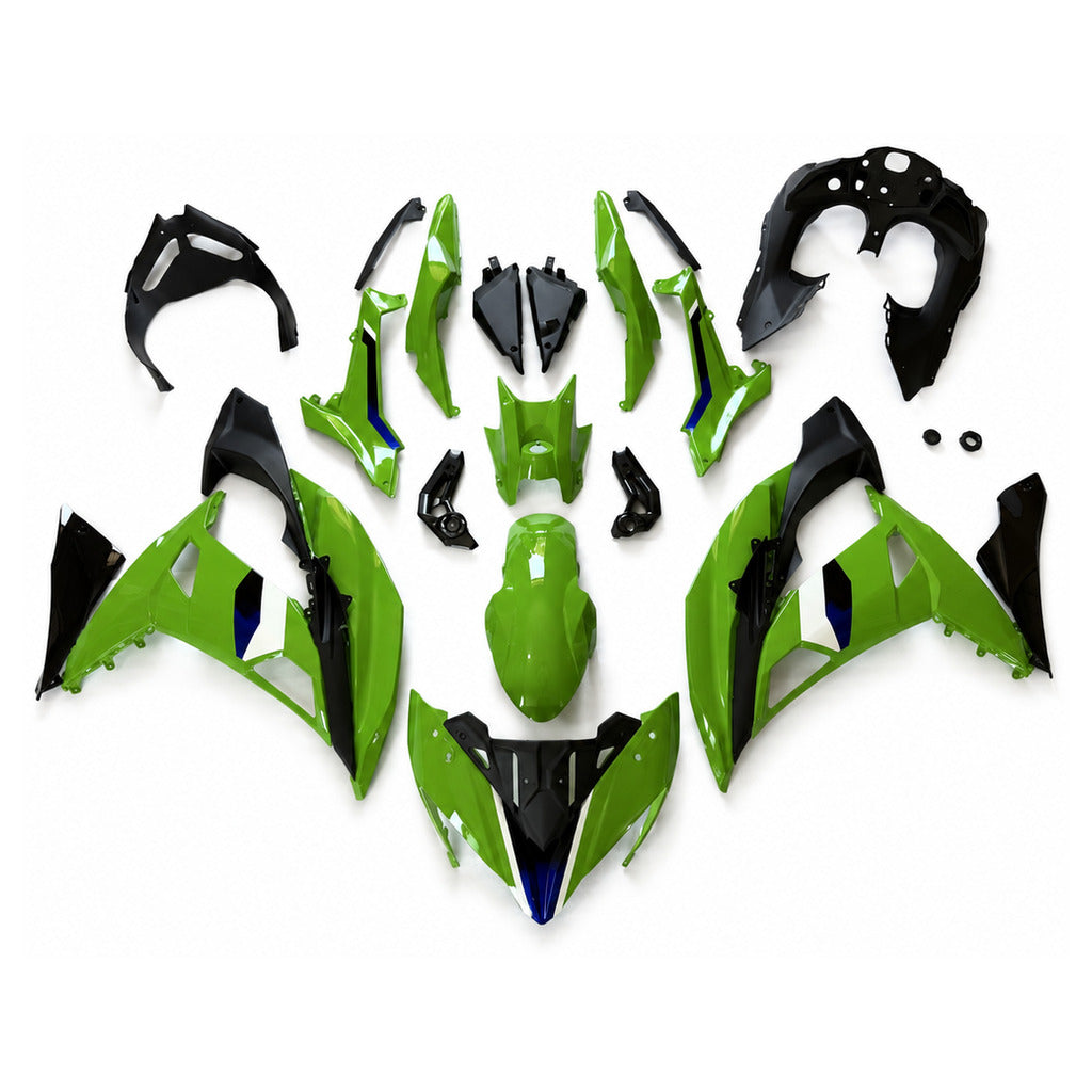 NT Fairing Fit for Kawasaki 2017-2019 EX650R N046- Olive Green Blue Black | ABS Injection - 1