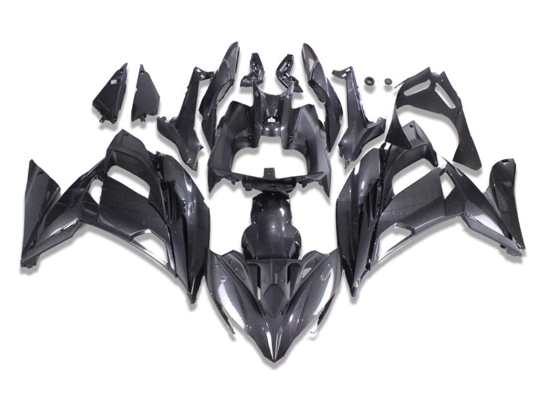 NT Aftermarket ABS Plastic Fairing Fit for EX650R 2017-2019 Carbon Fiber Look S01