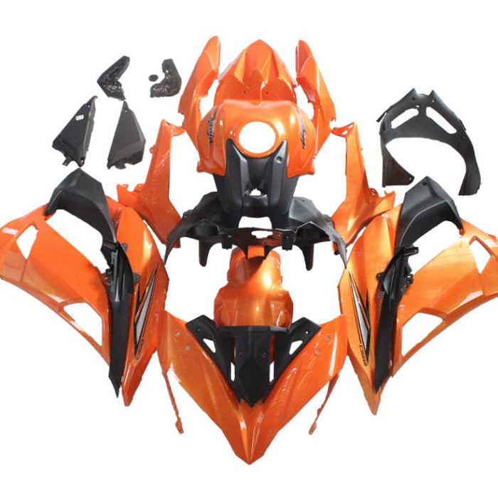 NT Aftermarket ABS Plastic Fairing Fit for EX650R 2017-2019 Orange Black T028