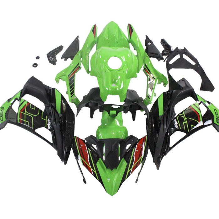 NT Aftermarket ABS Plastic Fairing Fit for EX650R 2017-2019 Green Black Red T029