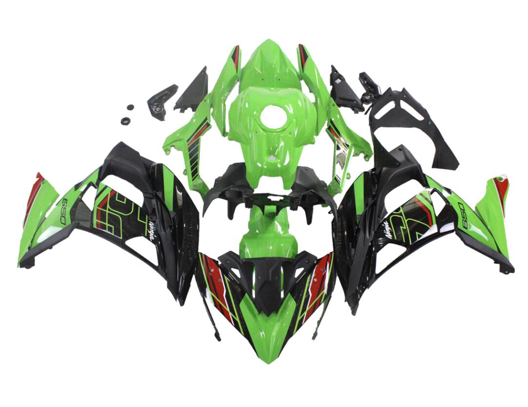 NT Fairing Fit for Kawasaki 2017-2019 EX650R T029- Green Black Red | ABS Injection