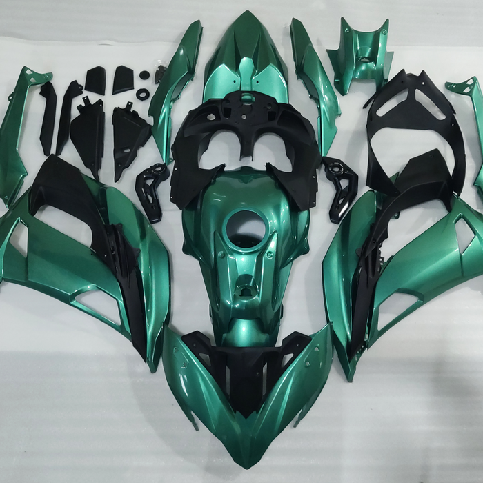 US STOCK NT Aftermarket ABS Plastic Fairing Fit for EX650R 2017-2019 Metallic Green Black N11077 Available in CA