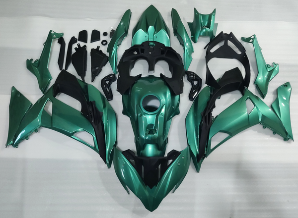 US STOCK NT Aftermarket ABS Plastic Fairing Fit for EX650R 2017-2019 Metallic Green Black N11077 Available in CA