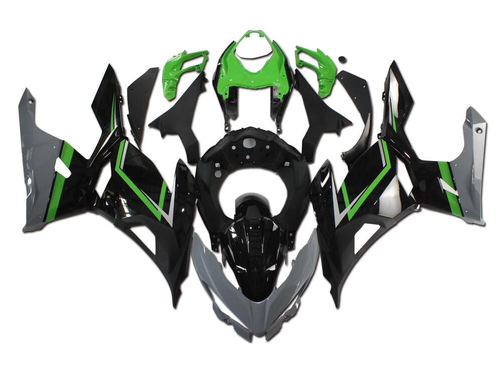 NT Fairing Fit for Kawasaki 2018-2023 EX400 N046- Gray Black Green | ABS Injection