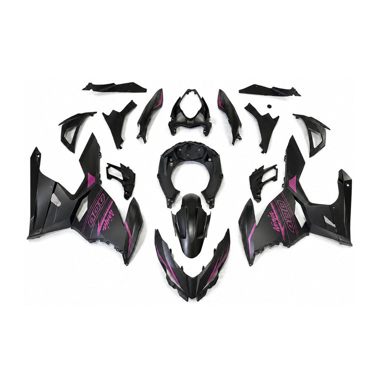 NT Fairing Fit for Kawasaki 2018-2023 EX400 N156- Burgundy Pink Black | ABS Injection
