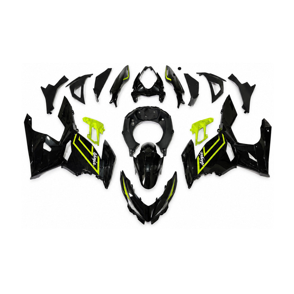 NT Fairing Fit for Kawasaki 2018-2023 EX400 N164- Green Black | ABS Injection - 1
