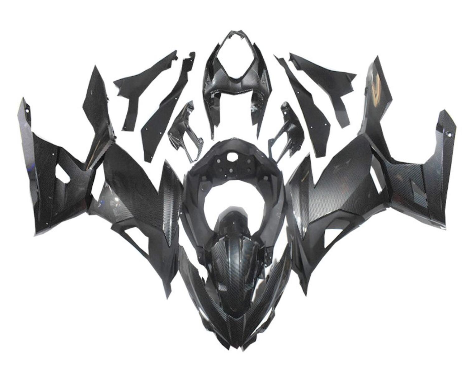 NT Aftermarket Injection ABS Plastic Fairing Fit for EX400 2018-2023 Carbon Fiber Look S01