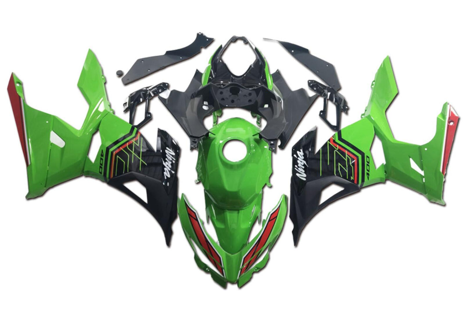 US STOCK NT Aftermarket Injection ABS Plastic Fairing Fit for EX400 2018-2023 Green Black T045 Available in CA