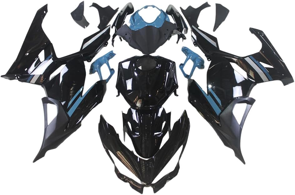 NT Fairing Fit for Kawasaki 2018-2023 EX400 U133- Black Blue | ABS Injection, US Stock