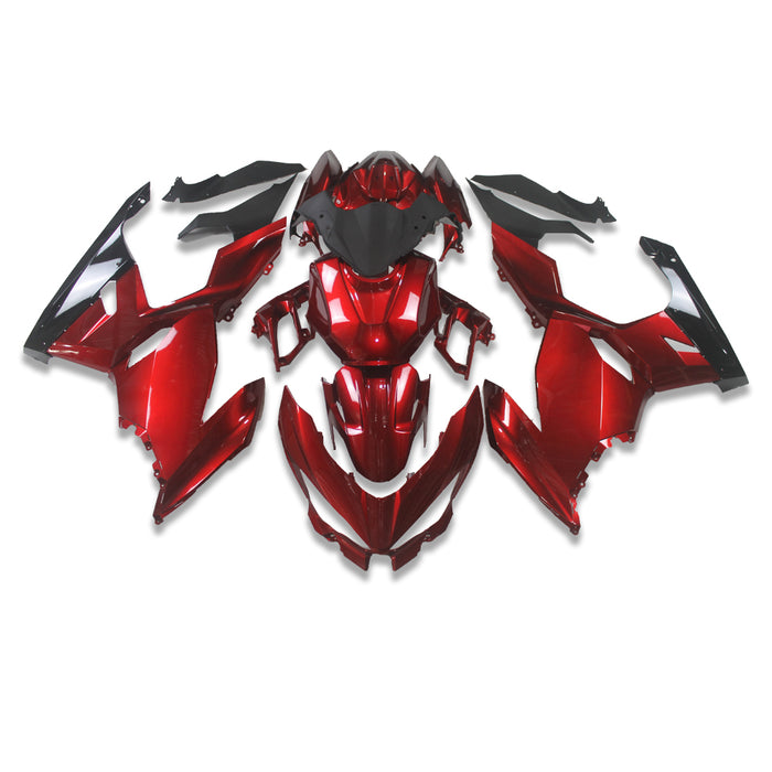 US STOCK NT Aftermarket Injection ABS Plastic Fairing Fit for EX400 2018-2023 Candy Red Black U088 Available in CA