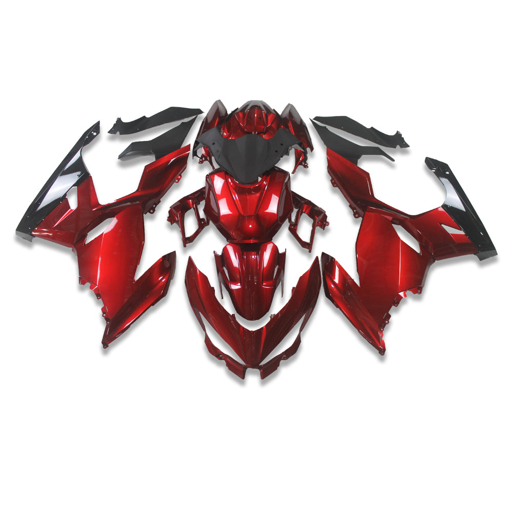 NT Aftermarket Injection ABS Plastic Fairing Fit for EX400 2018-2023 Candy Red Black U088