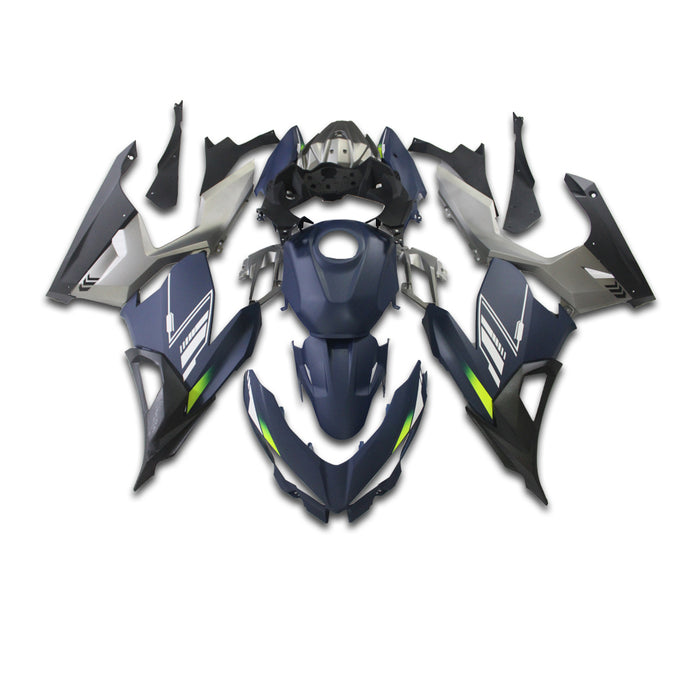 US STOCK NT Aftermarket Injection ABS Plastic Fairing Fit for EX400 2018-2023 Blue Gray Black U106 Available in CA
