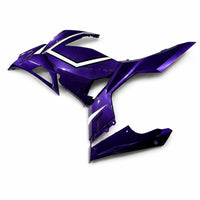 NT Aftermarket Injection ABS Plastic Fairing Fit for KAWASAKI Ninja EX400 2018-2023 Purple With White Line N0145