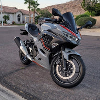 US STOCK NT Aftermarket Injection ABS Plastic Fairing Fit for KAWASAKI Ninja EX400 2018-2023 Nardo Gray Black N0148 Available in CA