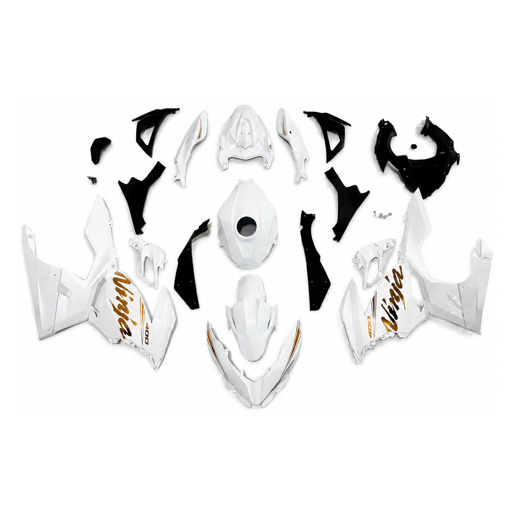 NT Fairing Fit for Kawasaki 2018-2023 EX400 U154- White Black Gold | ABS Injection - 1