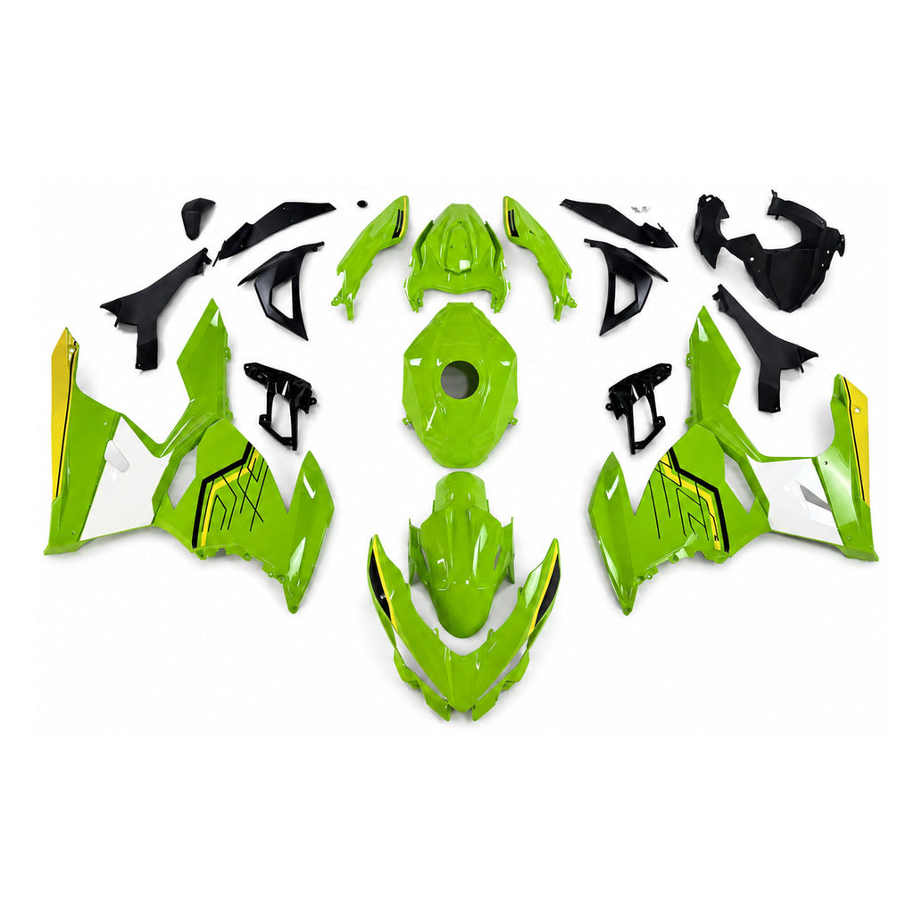 NT Fairing Fit for Kawasaki 2018-2023 EX400 U159- Green Black | ABS Injection - 1
