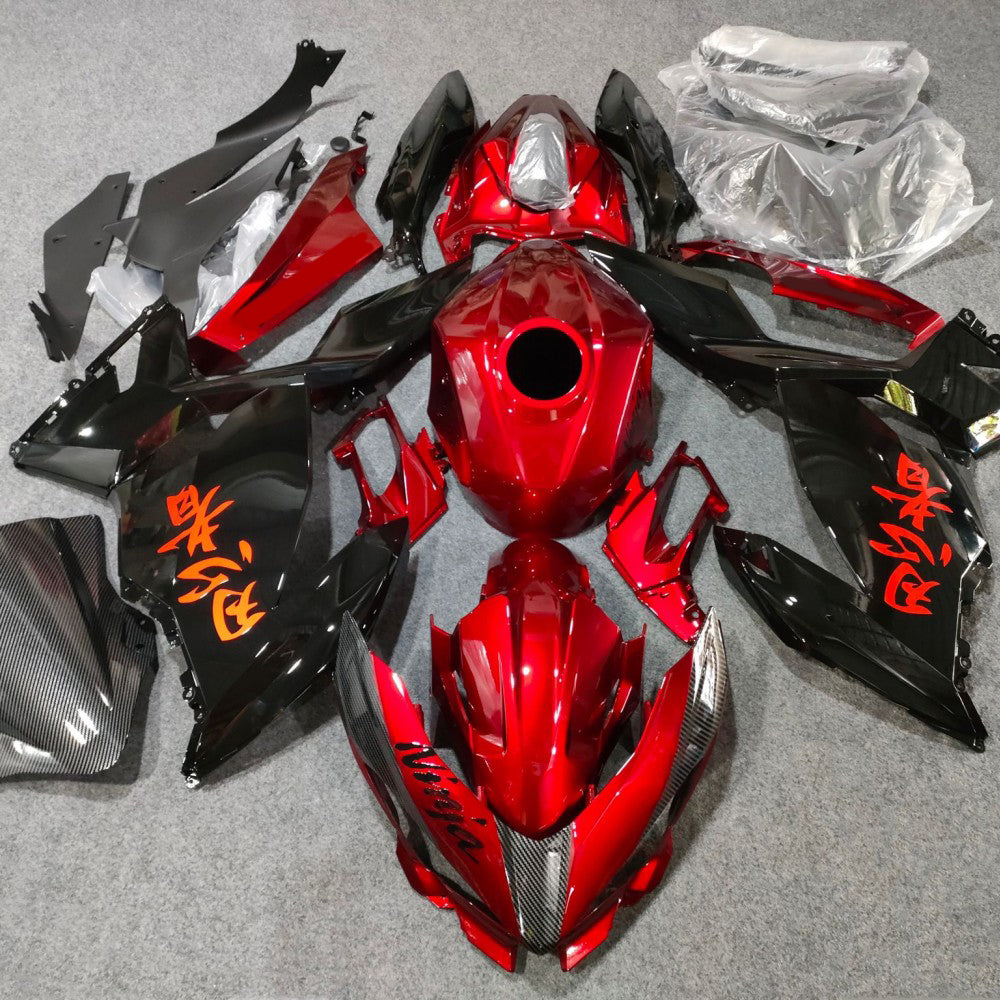 NT Injection ABS Plastics Fairing Fit for 2018-2023 EX400 Red Carbon Fiber Look U051